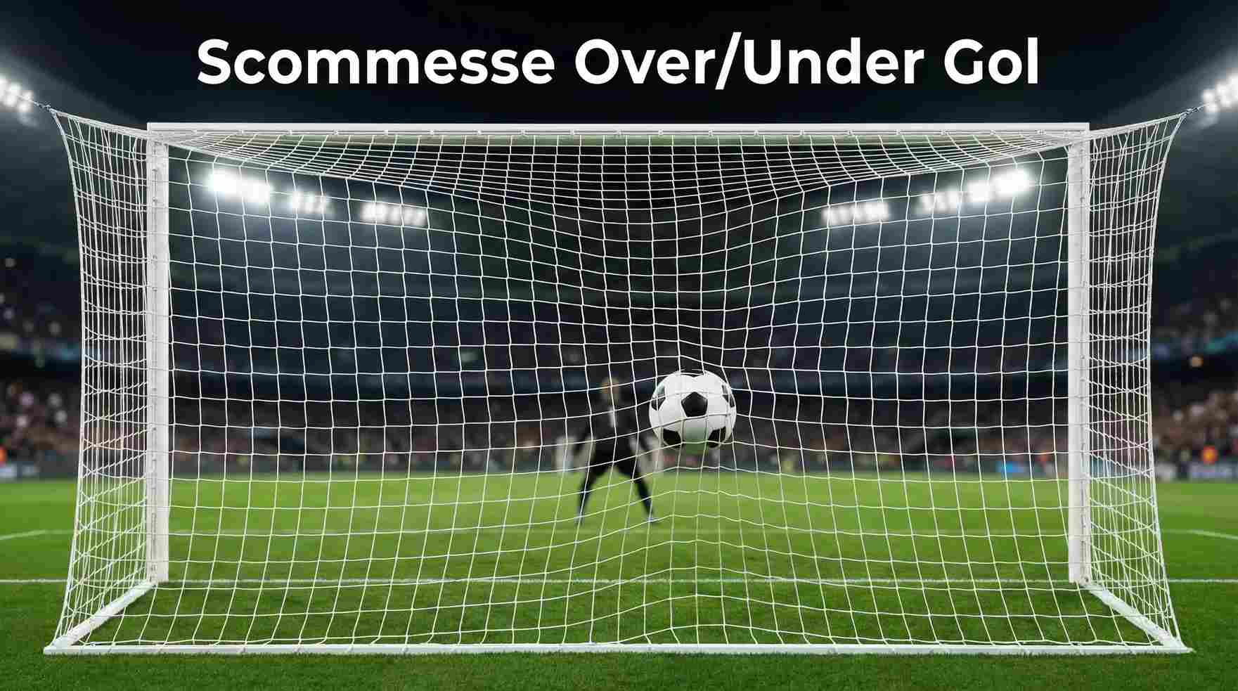 Pallone da calcio che entra in rete durante un tiro in porta